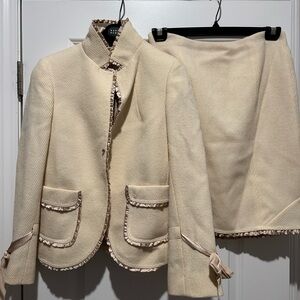 Rebecca Taylor Cream suit 6/8 VGUC